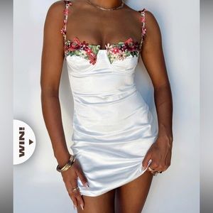 Princess Polly Kenzie Mini Dress in White NWT!